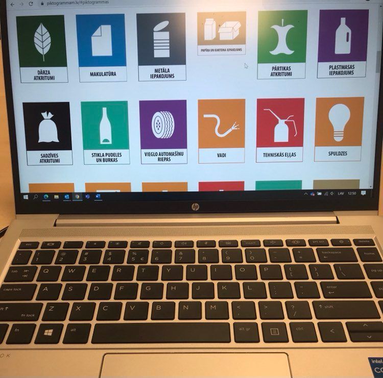 Waste sorting pictograms on the new website